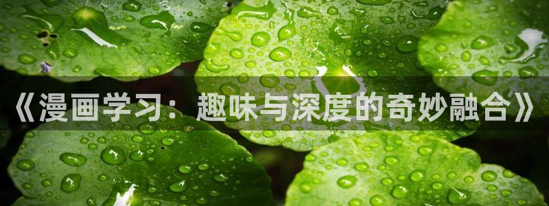 求个哔咔漫画账号：《漫画学习：趣味与深度的奇妙融合》
